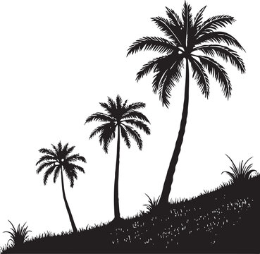 Quindio Wax Palm tree silhouette