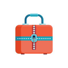 Lockable Suitcase Zipper Security on Transparent Background