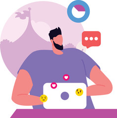 Messaging and Chart Analysis With Laptop