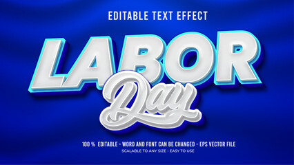 Obraz premium labor day editable text effect