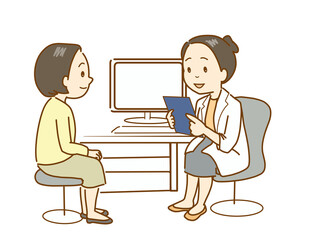 病院で診察をする医者