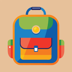 kids school bag vector