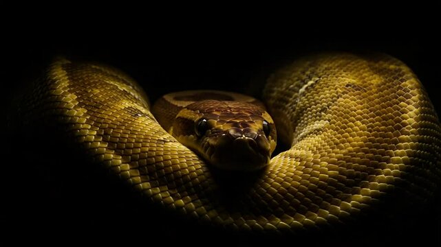 Ball Python in the Dark: A Captivating Portrait