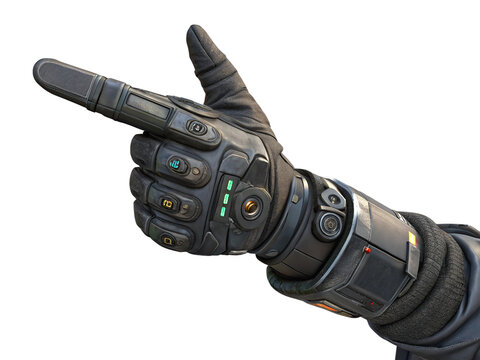 An illustration of a CS2 agent's hand, with a pointing gesture, set against a subtle, metallic-gray background.