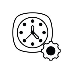 Time Management icon vector stock illustration