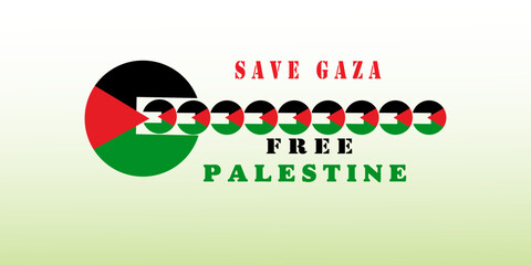 Vector Logo of Palestine and Gaza Flag &ndash; Symbol of Resistance, Freedom and Solidarity

