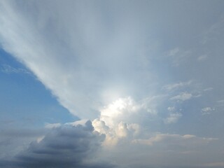 beautiful dark white cloudy afternoon sky, natural background gradation
