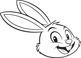 Easter costume bunny ears icons. Vector,Vector flat black rabbit bunny head silhouette isolated on white background