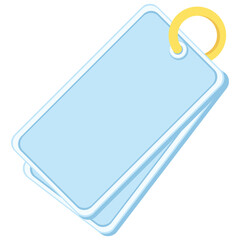 Blank Blue Tag Vector Illustration