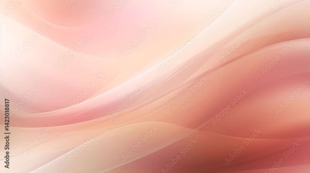 Aufkleber soft pastel abstraction with flowing curves and gentle hues capturing a serene and calm atmosphere