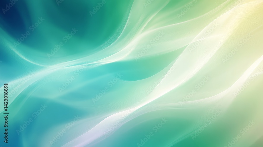 Poster abstract soft waves of color creating a serene and tranquil background design for digital projects o