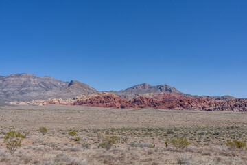 Red Rock Canyon Road | Las Vegas, Clark County, Nevada. Mojave Desert. Basin and Range Province 