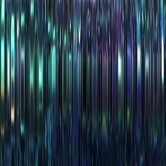 Vibrant abstraction featuring vertical lines and fluid shapes in dark tones with hints of color