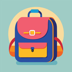 kids school bag vector