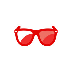 Red Sunglasses isolated on transparent background