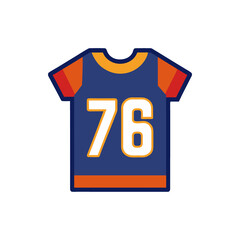 Sports Jersey isolated on transparent background