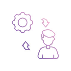 Change Management icon vector stock illustration