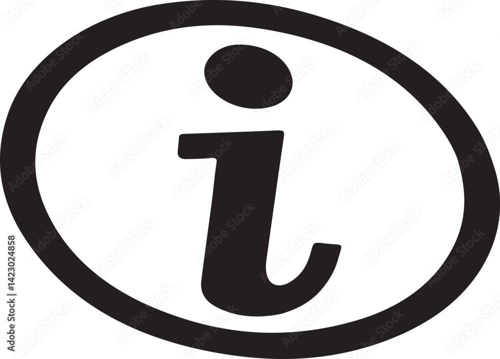 Poster info icon set. inform vector symbol. i button. faq sign