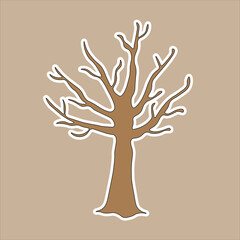 Red flower icon Natural blossom color sticker