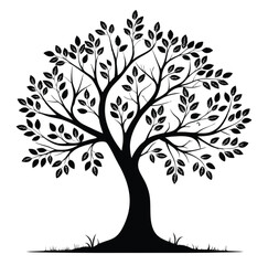 vector tree silhouette