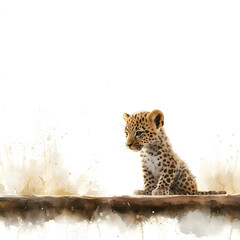 Naklejka premium sweet tiger cub 