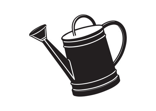 recommend clip art: Garden watering can silhouette vector