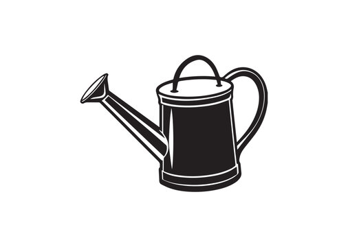 recommend clip art: Garden watering can silhouette vector
