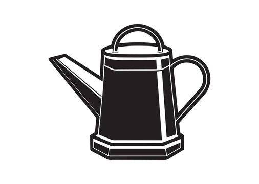 recommend clip art: Garden watering can silhouette vector