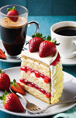 cake with strawberries