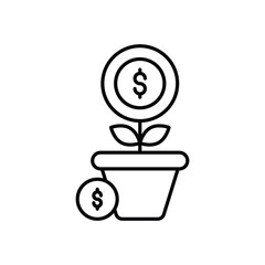 Growth  icon vector stock illustration