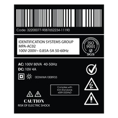 Label pack design. Vector graphic asset for streetwear design. Retro futuristic element in Y2K for apparel, clothing and poster design