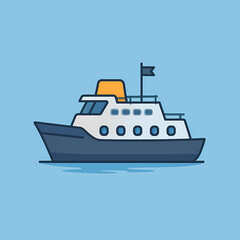 Obraz premium vector illustration of a ship