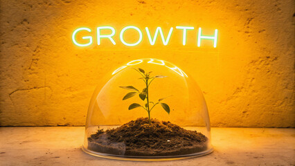 Nurture your potential. See the 'GROWTH'! Concept: Development.

