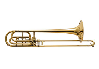 Obraz premium Gold Trombone: Musical Instrument Images