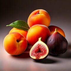 apricot, peach, fig