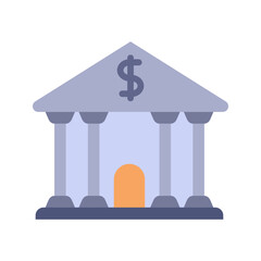 Bank icon vector image. Suitable for mobile apps, web apps and print media.