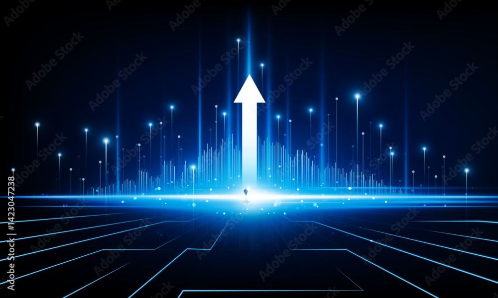 Aufkleber abstract business of key door city open light background hitech communication concept innovation bac
