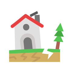 Earthquake icon vector image. Suitable for mobile apps, web apps and print media.