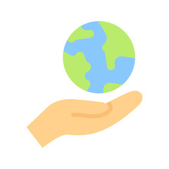 Earth Day icon vector image. Suitable for mobile apps, web apps and print media.