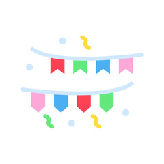Garlands icon vector image. Suitable for mobile apps, web apps and print media.