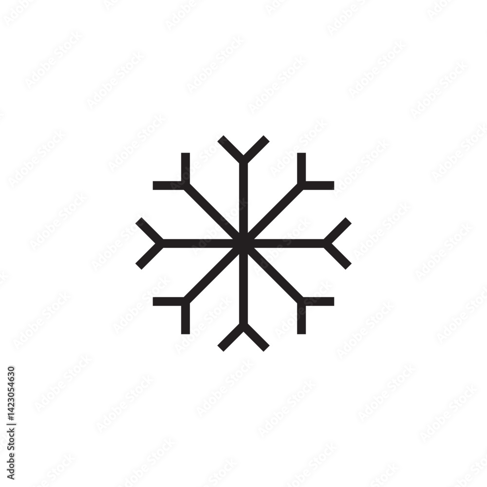 Poster snowflake icon editable outline stroke vector eps