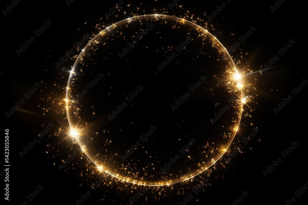 Canvas Prints circle astronomy fireworks eclipse.