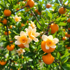 Flores que producen frutos en primavera.