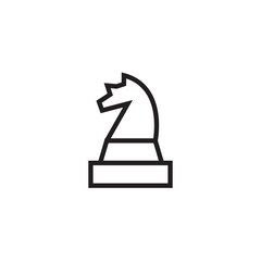 chess knight horse strategy concept icon editable outline stroke vector eps © Pankaj