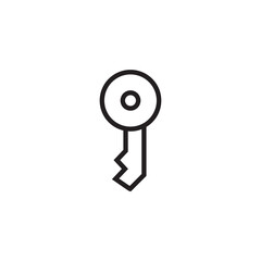 key icon editable outline stroke vector eps
