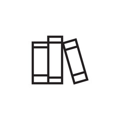library books icon editable outline stroke vector eps