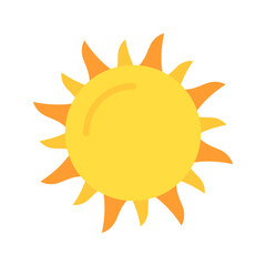 Sun icon vector image. Suitable for mobile apps, web apps and print media.