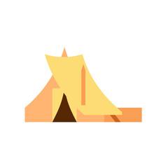 Tent icon vector image. Suitable for mobile apps, web apps and print media.