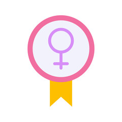 Women Day Medal icon vector image. Suitable for mobile apps, web apps and print media.