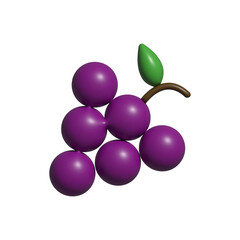 3d fruit on transparent background